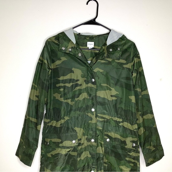 < J. Crew Camo Print Anorak Jacket > - Picture 3 of 7